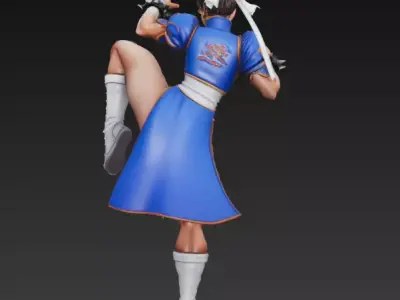 Chun Li from Street Fighter 3D print model