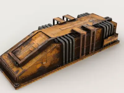 Sci-fi detail 02 Low-poly 3D model