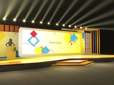 Virtual stage 3D model