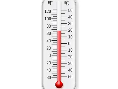 Interactive Thermometer Low-poly 3D model