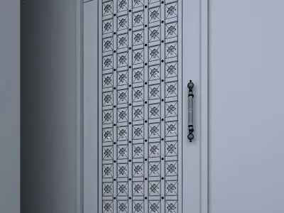 Door Wood Low-poly 3D model