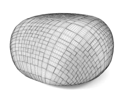 Puff 3D two stools 3D model