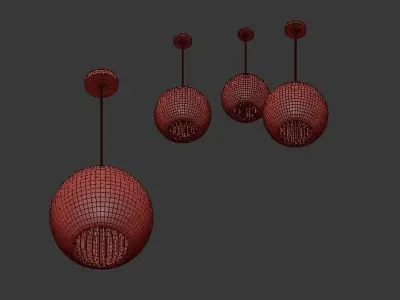 Crystal Pendant Light 3D model buy