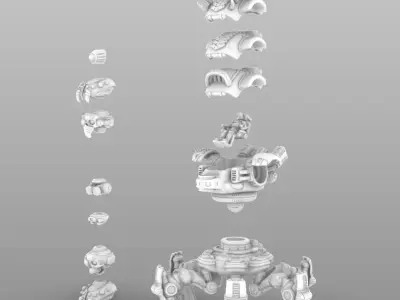RAPTOR K-28MM PROJECT RAPTOR FAST ATTACK COMBAT WALKER 3D print model
