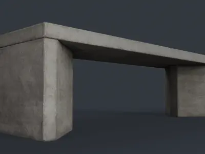 Modern Outdoor Bench 79 PBR Game Ready Low-poly 3D model