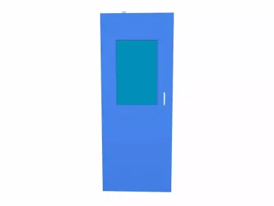 Single Door Low-poly 3D model