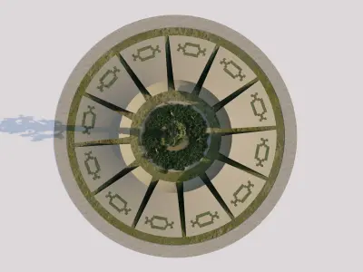 square park-place park-forum landacape 3D model