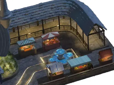 Slot Machine Main City Low-poly 3D model