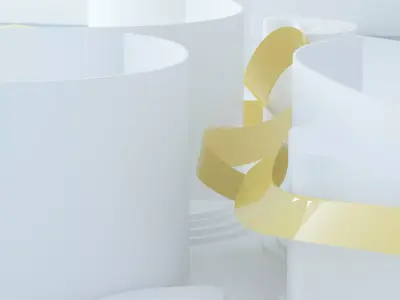 Abstract scene with strap 3D model