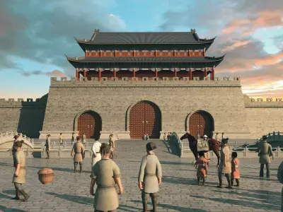Ancient City Gate  3D model