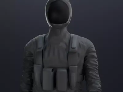 Space Fashion Character Low-poly 3D model