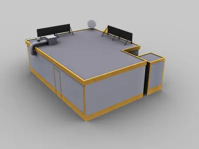 Pizza Shop Low-poly 3D model