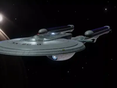 USS Excelsior Replica from Star Trek III Low-poly 3D model