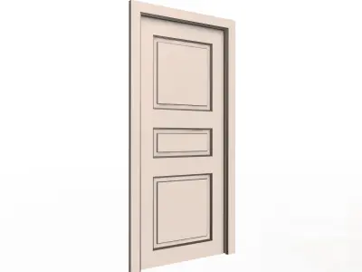 Carved Door Classic 06 Low-poly 3D model