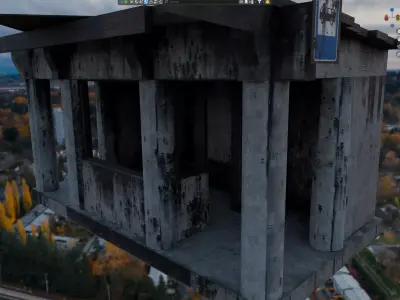 Bus Stop after disaster 3D model