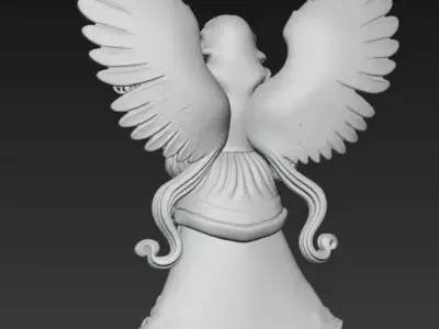 Christmas Angel Bust Messenger of Light 3D Model 3D print model