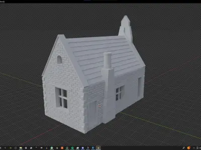 Old school building HO scale resin 3D printing 3D print model