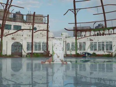 Suzume Scene - Realistic Abandoned Building Project 3D model