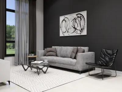APARTMENT INTERIOR  LIVING ROOM 3D model