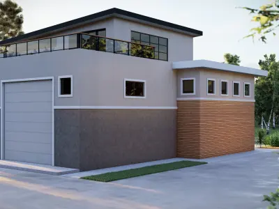Modern House - BIG-GR Low-poly 3D model