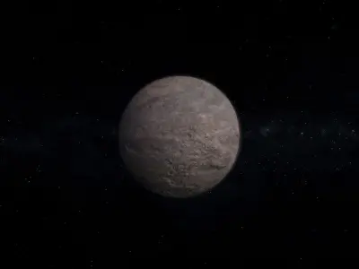 Dwarf Alien Planet or Moon 04 Low-poly 3D model