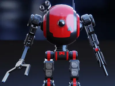 Sci-Fi Combat Robot  3D model