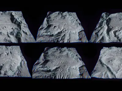 Moon Environment Pack - Unity 2017 Package Low-poly 3D model