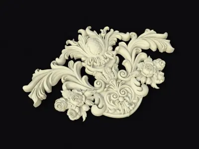 dekor ornate ornament 3D model 15