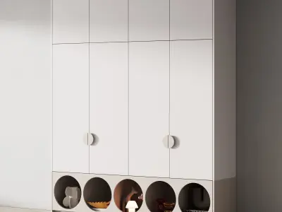 502 furniture for children 05 cupboard with toys 3D model