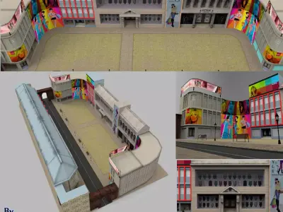 3d Mall Gaming  Low poly  Low-poly 3D model