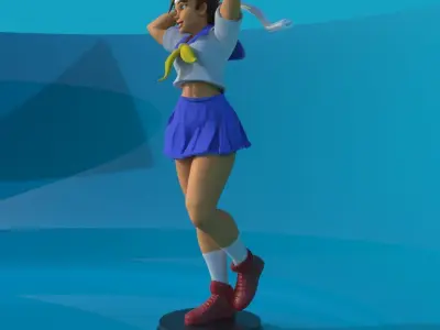 Sakura Street Fighter 3D print model