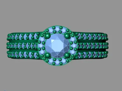 Women Rings 3DM STL Womens Rings DiamondDetails 3D print model 3D print model