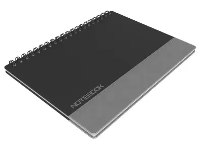 Wire Bound Notebook Double-O Ring Binder Journal Low-poly 3D model