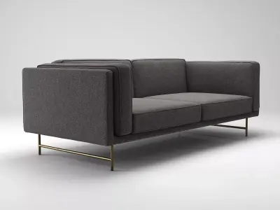 Bank Sofa 2 Seater 3D model