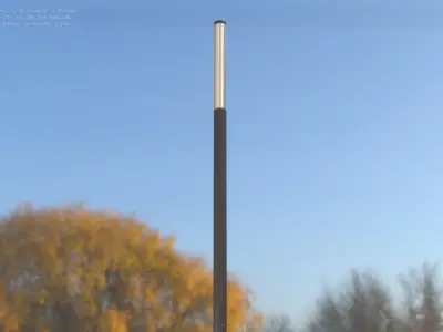 Street Light 10 Basic Low-Poly 535mm Low-poly 3D model