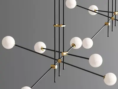 Vector Ceiling Chandelier 3D model
