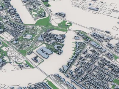 Abu Dhabi City United Arab Emirates 3D model