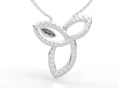 Trinity Diamond Pendant Necklace 3D print model