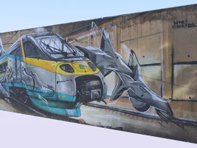 Graffiti wall IV 3D model