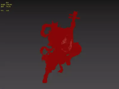 Chinese Zhong Kui the strongman 3D model