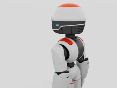 Humanoid rigged  animated character 3D model