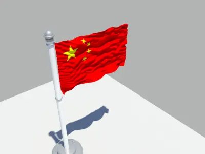 China flag 3D model