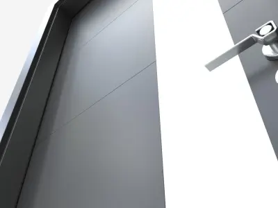 Modern Wooden Interior Door with Furniture 011 3D model