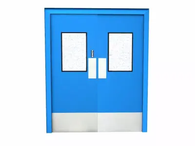 Double Door Low-poly 3D model