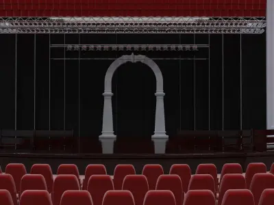concert hall scene 3D model