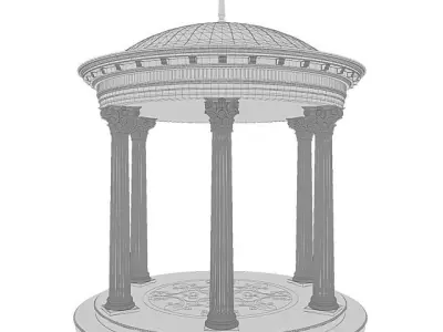 Classic Rotunda Gazebo Low-poly 3D model
