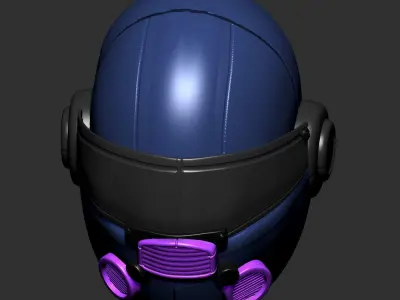 mask helmet scifi high poly sculpt  ver 2 3d printable  3D model