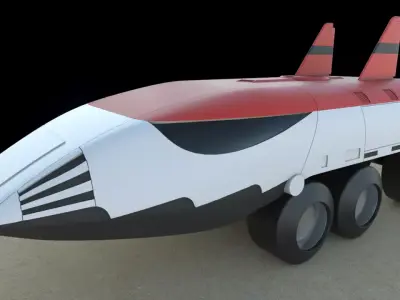 Saber Rider - Fireball Red Racer 3D print model