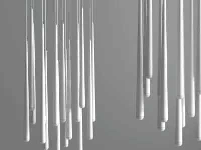 Modern Tube Suspension Light 3D model