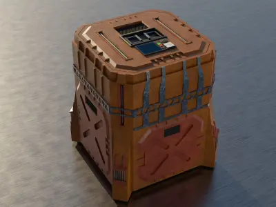SCiFi industrial storage container 3D model